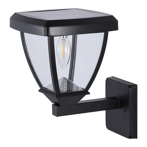 Aluminum Solar Wall Light with Flament Bulb
