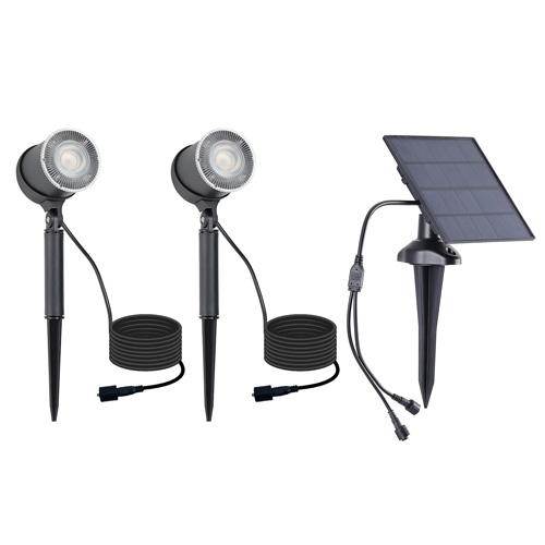 Set of 2 Stailness Steel Solar Spotlights